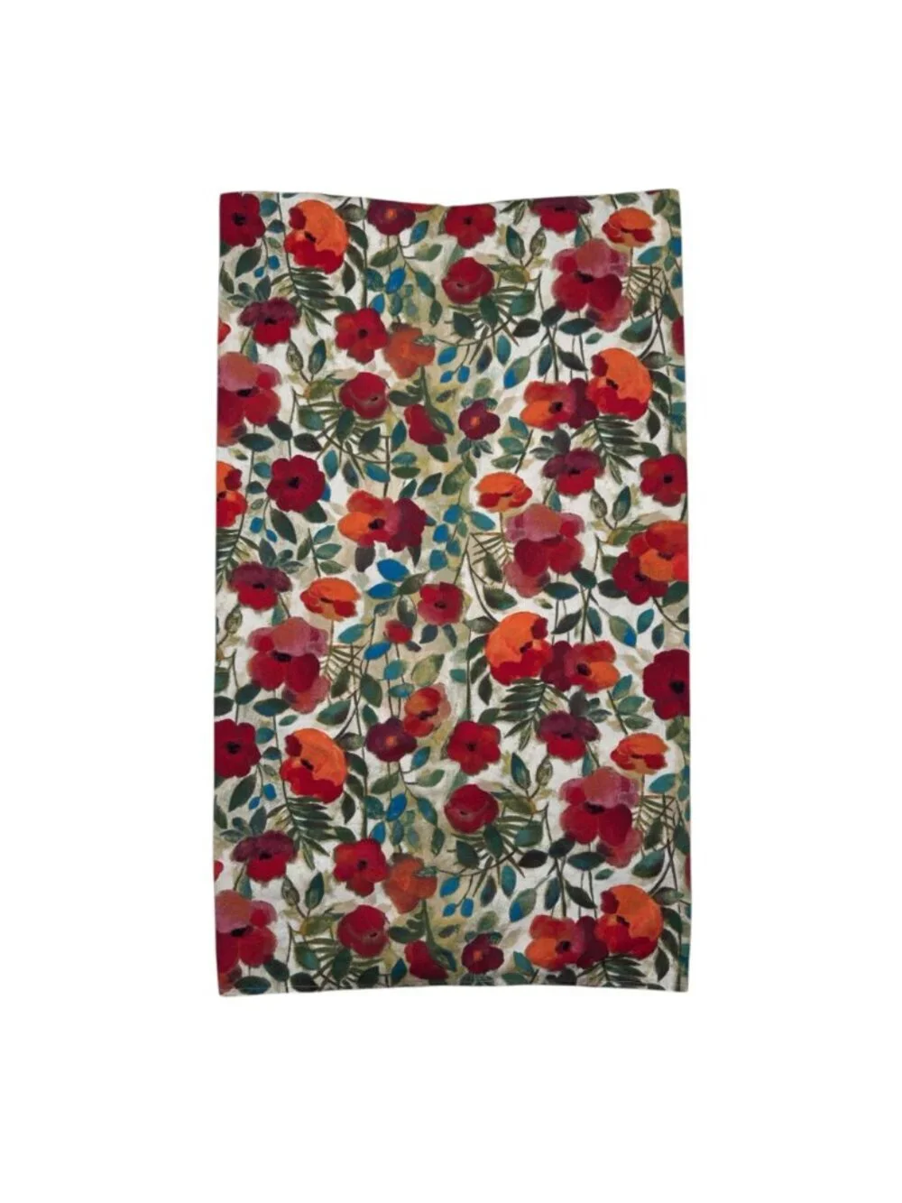 Handmade Pillowcase Set of 2 Poppy Vibrant Floral Multicolor 20x33 Modern Art
